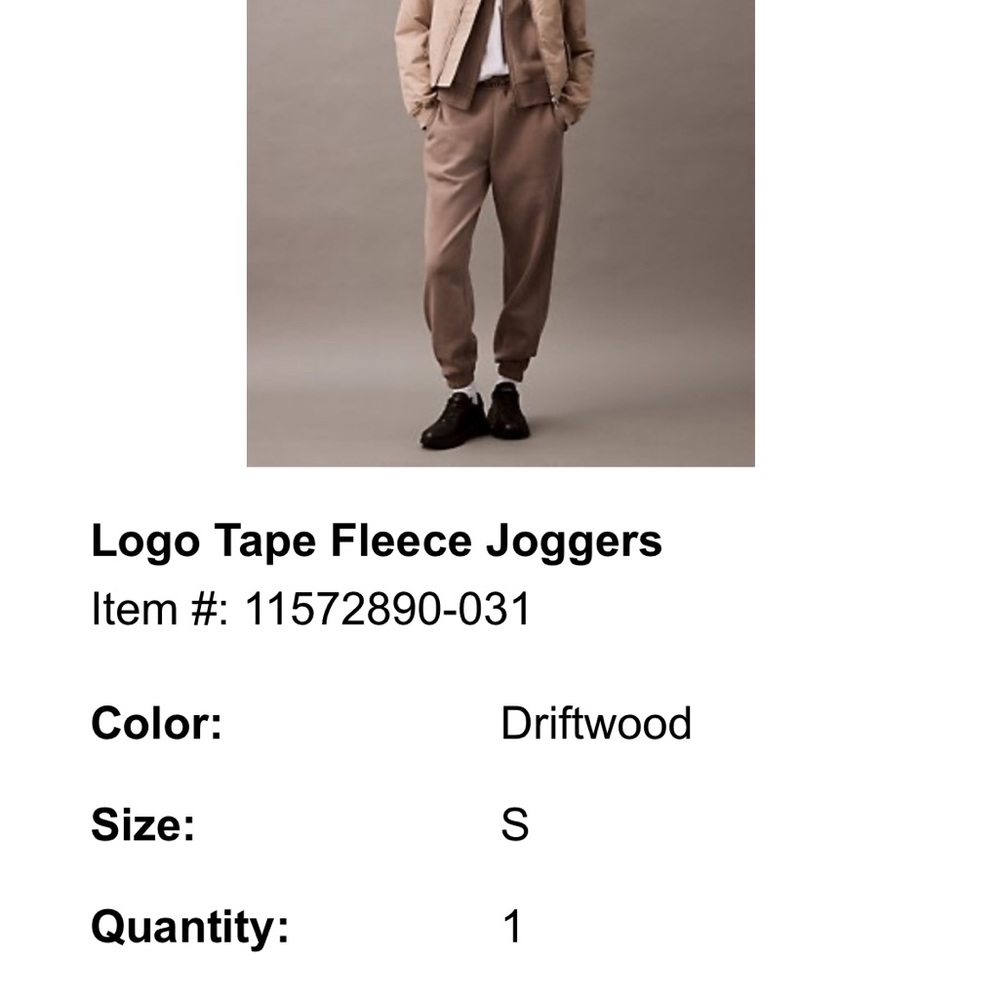 Calvin Klein Driftwood Track Joggers